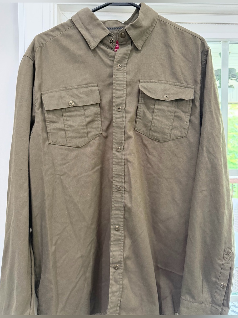 Browning Olive Button-Down Work Shirt